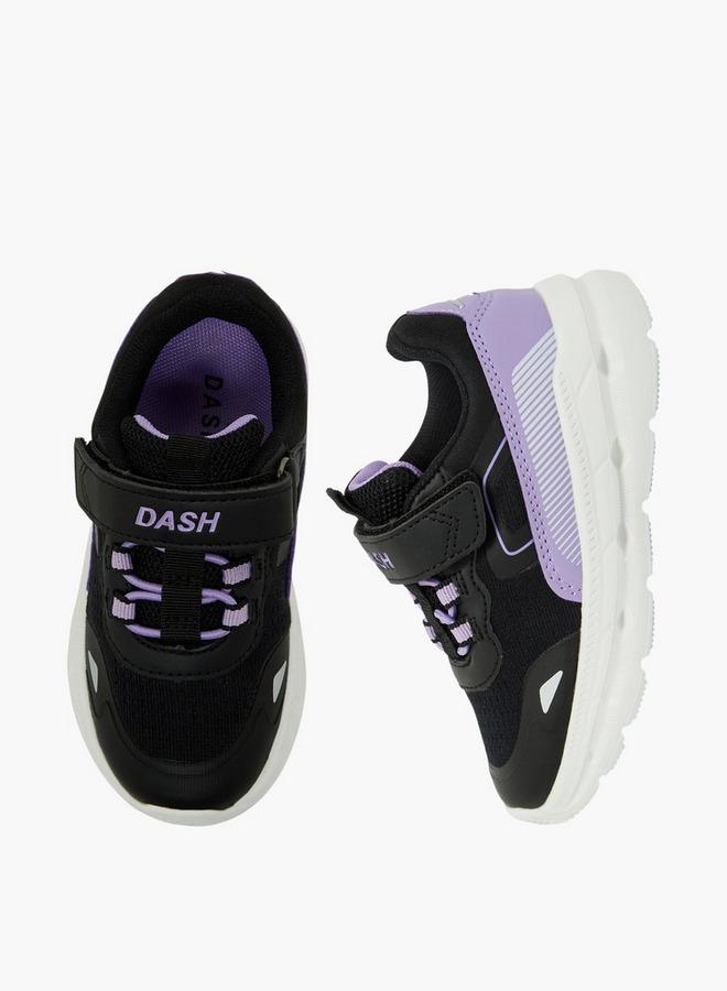 Dash Girls Colourblock Hook & Loop School Sports Shoes - Image 2