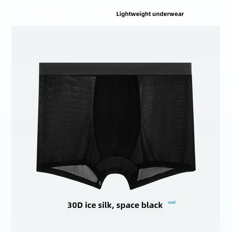 Mens Ice Silk Briefs Summer Breathable Quick-Dry shallow orchid  - Image 5