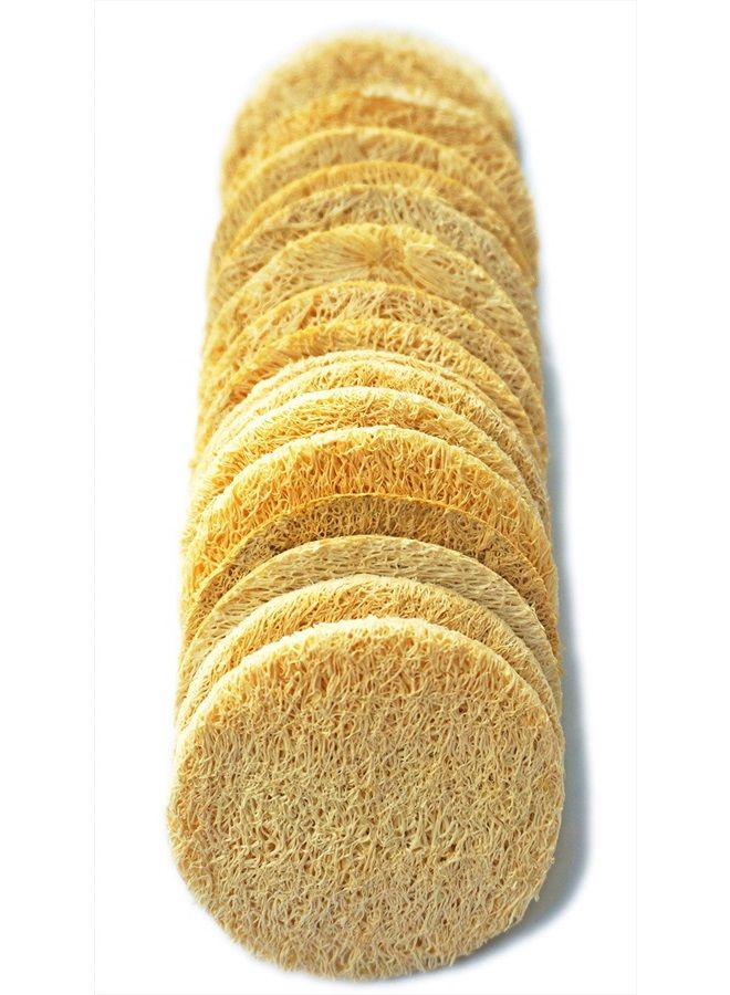 JINS-Hung 18 Pack Natural Loofah Sponge Exfoliating Face Pads - Facial Body Scrubbers Pad - When Bath Shower and Spa - Loofa Sponges Brush Scrub - Bulk Loofahs Scrubber - Cleansing Skin For Women and Men - Image 5