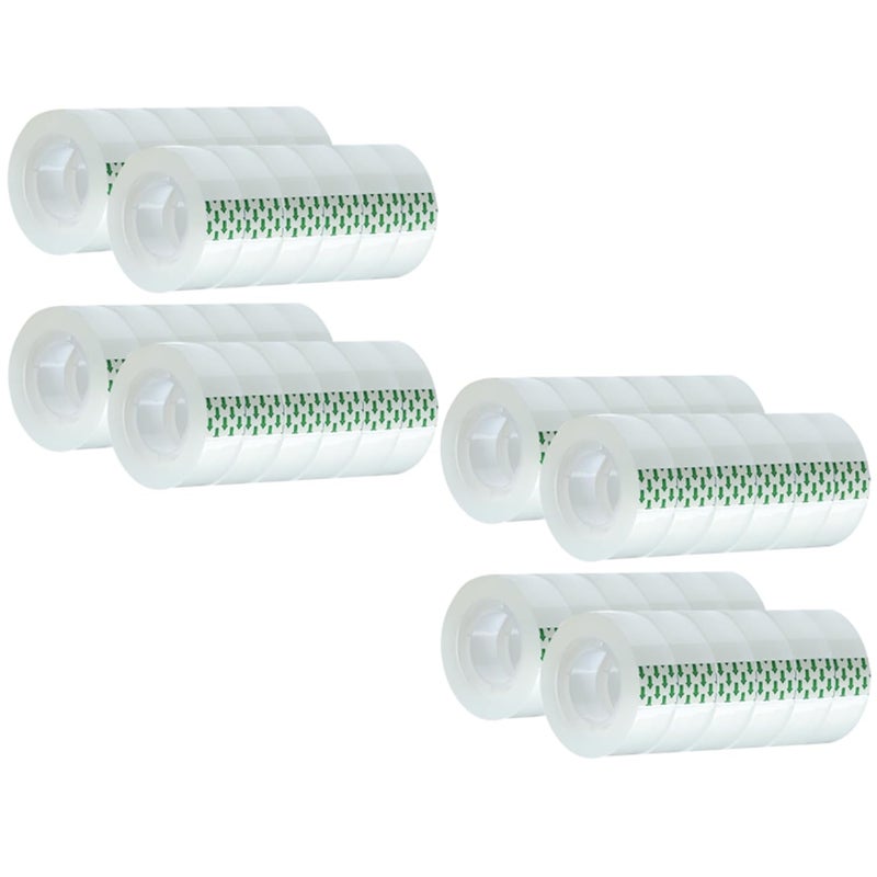 MJUNM 48 Rolls Transparent Tape Refills Rolls 3/4-Inch x 1000 inch, 1 inch Core, Clear Gift Wrapping Tape Refill Roll for Office, Home, School - Image 1