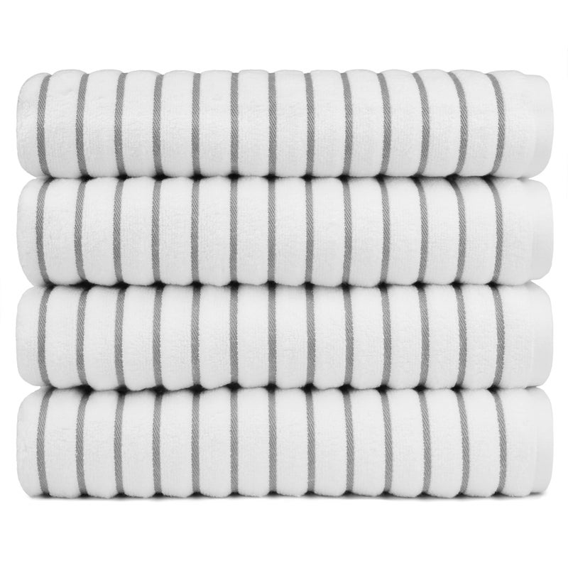 Black  White Brands Brazilian BeachPoolBath Towel  Ultimate Absorbent Luxury XL 36x70 100 Cotton Wave 4 Towels Charcoal Gray Poly Pinstripe