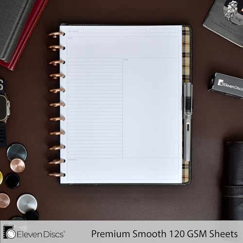Eleven Discs Discbound Paper, Letter Size Daily Agenda Sheets - Premium 120gsm Heavyweight Notebook & Planner Refills - 11 Discs, 8.5 x 11 in - Punched for Circa, Arc, TUL (40 Sheets) - Image 2