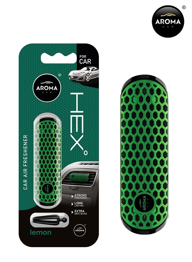 أروما معطر جو للسيارة للوحة القيادة وفتحة مكيف الهواء - رائحة الليمون، عصا عطر بوليمر قوية تدوم طويلاً، يحسن جودة الهواء والمزاج، آمن للنساء الحوامل والأطفال، مقاوم للانسكاب، مشبك برائحة طبيعية لانتعاش الجزء الداخلي للسيارة (قطعة واحدة) - Image 1