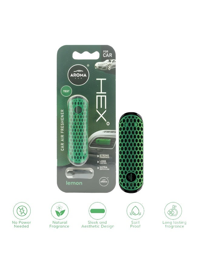 أروما معطر جو للسيارة للوحة القيادة وفتحة مكيف الهواء - رائحة الليمون، عصا عطر بوليمر قوية تدوم طويلاً، يحسن جودة الهواء والمزاج، آمن للنساء الحوامل والأطفال، مقاوم للانسكاب، مشبك برائحة طبيعية لانتعاش الجزء الداخلي للسيارة (قطعة واحدة) - Image 4