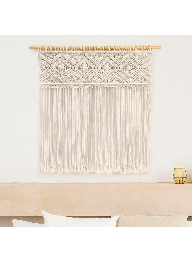 Antikiano Macrame Curtains Boho Curtains for Bedroom Window Wall Hanging 78x83 Cm - Image 1