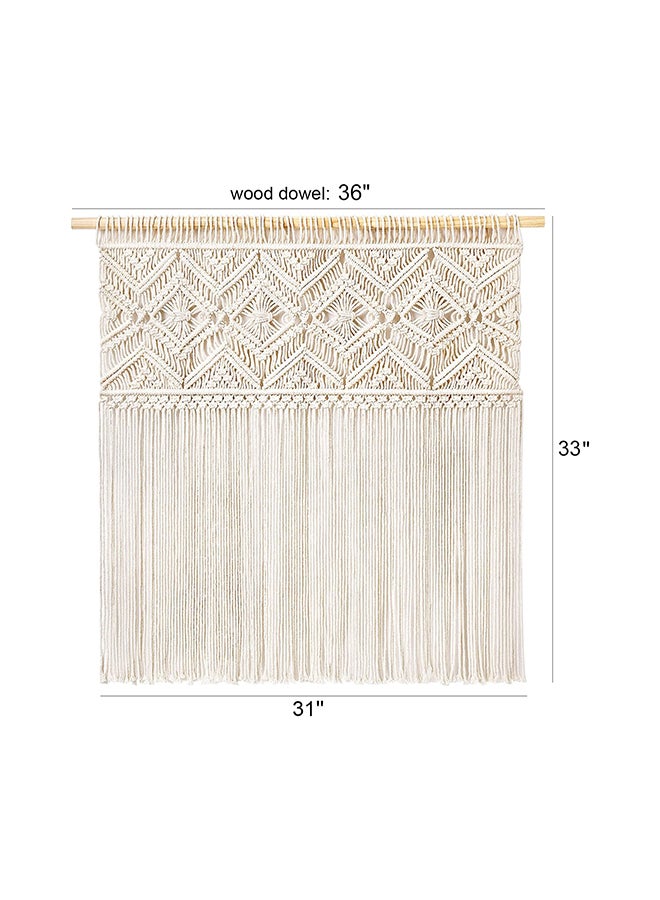 Antikiano Macrame Curtains Boho Curtains for Bedroom Window Wall Hanging 78x83 Cm - Image 4