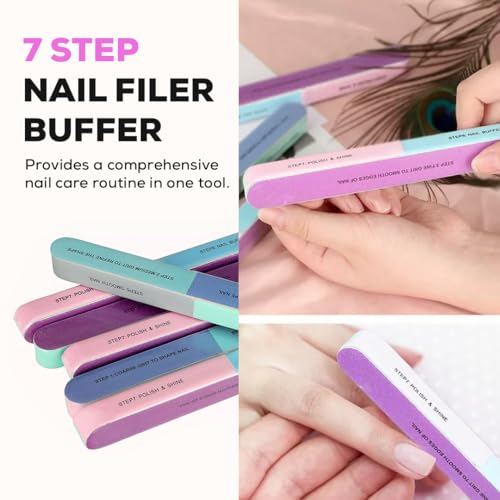Multibrite Nail Filer & Buffer for Pedicure & Manicure Tool, 7 Ways Filer for Nail Repair, All-in-One Shaping & Buffing, Washable Nail Care Tool, Nail Buffer for Natural Nails, Easy to Use for Women - Image 5