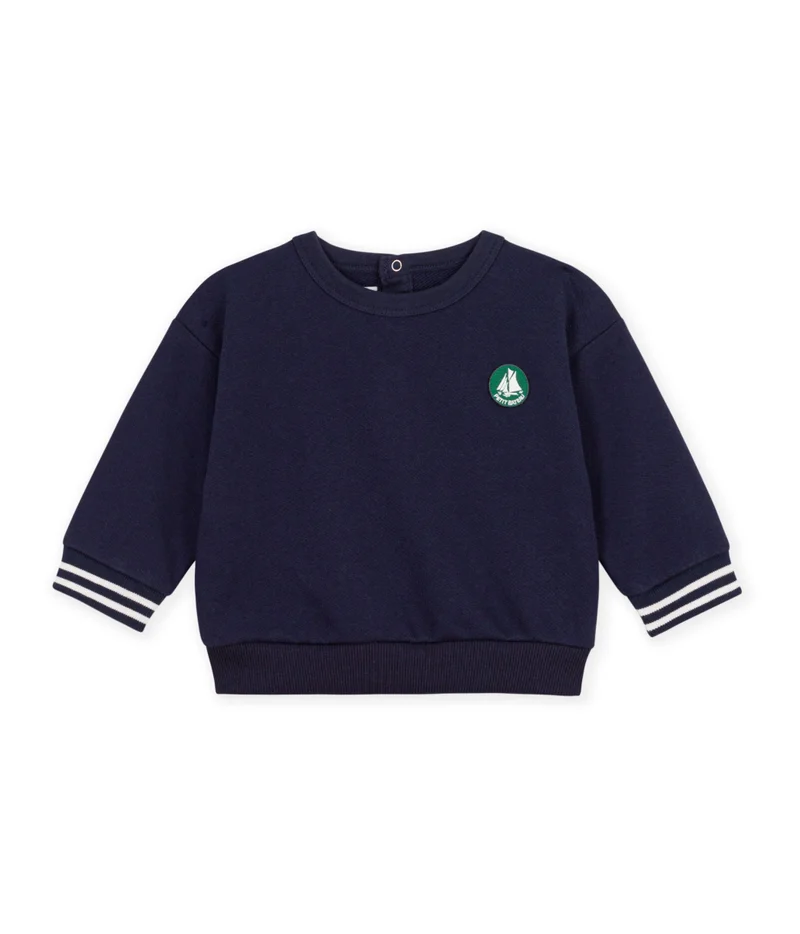 بيتي باتو Babies' Plain Cotton Sweatshirt With A Badge