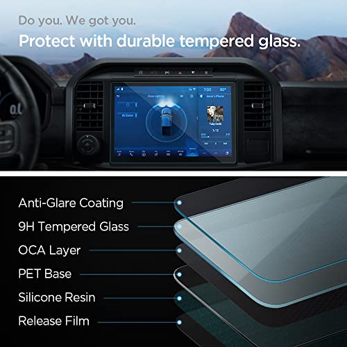 Spigen Tempered Glass Screen Protector [GlasTR Slim] designed for Ford F-150, Ford F-150 Lightning, Ford Expedition 12 inch Dashboard Touchscreen - Image 3