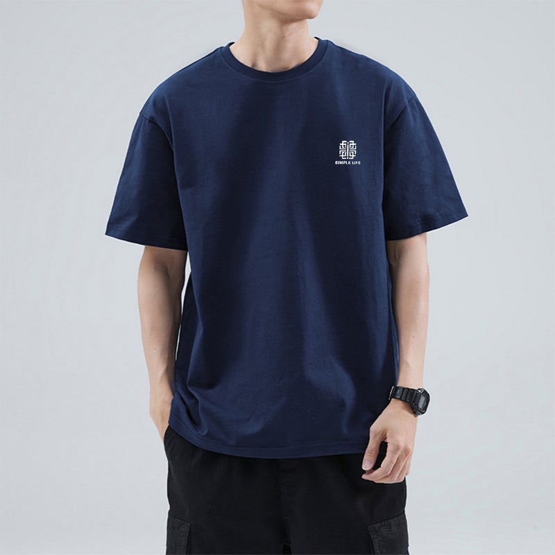 2025 Popular Casual High-End Men's Short-Sleeved T-Shirt Summer Trendy Brand Loose Versatile Top t - Image 4