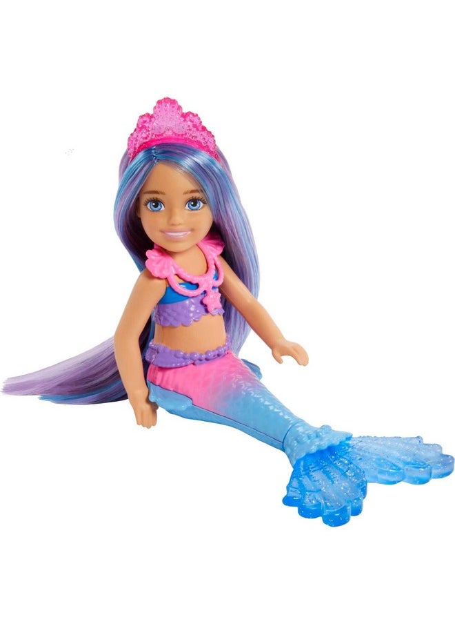 Barbie Mermaid Power Chelsea Mermaid Doll (Blue & Purple Hair) With 2 Pets, Treasure Chest & Accessories, Toy For 3 Year Olds & Up  - Image 5