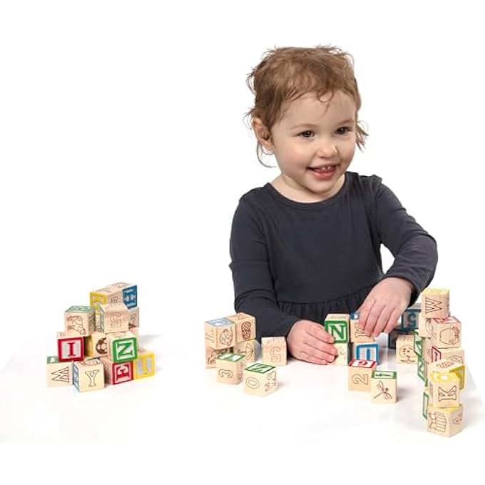 ABC-/123-BLÖCKE (LC) AUS HOLZ | ENTWICKLUNGSFÖRDERNDES SPIELZEUG | BLÖCKE, BAUEN UND VERSCHACHTELN | 2+ | GESCHENK FÜR JUNGEN ODER MÄDCHEN - Image 4