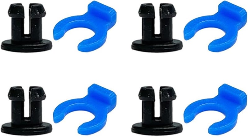 مشابك مخلبية من أنابيب PTFE الزرقاء مع وصلات هوائية مقاس 4 مم للطابعات ثلاثية الأبعاد، 4 أزواج - Image 2