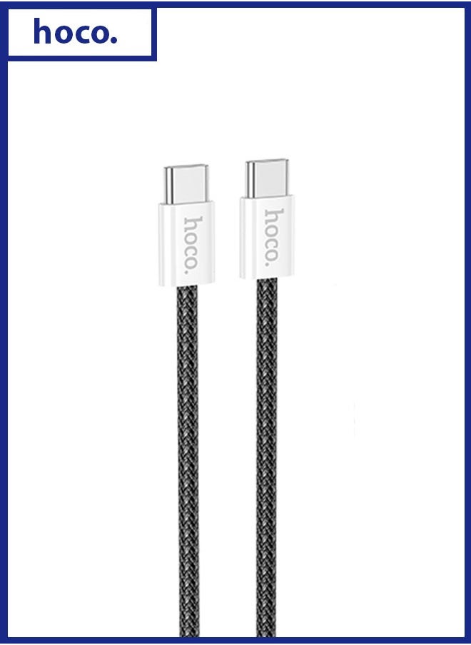 hoco. X104 Source 60W charging data cable Type-C to Type-C(L=1M)  - Image 1