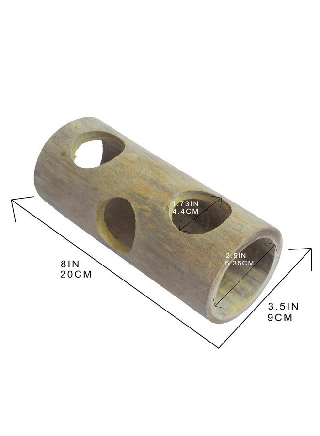 KSK Natural Bamboo Wood Hamsters Tunnel Exercise Tube Chew Toy Forest Hollow Bamboo Trunk Tunnel Tube Toy for Small Animals - Image 2