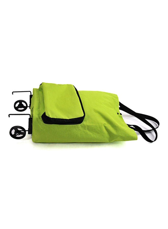 NIBEMINENT Foldable Trolley Bag With Two Wheels Green - Image 2