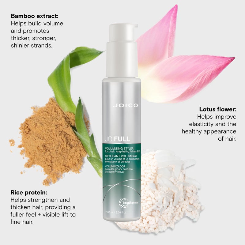 Joico JoiFULL Volumizing Styler | For Fine, Thin Hair | Add Instant Body | Long-Lasting Volume & Texture | Protect Against Pollution | With Rice Protein & Bamboo Extract | 3.38 Fl Oz - Image 3