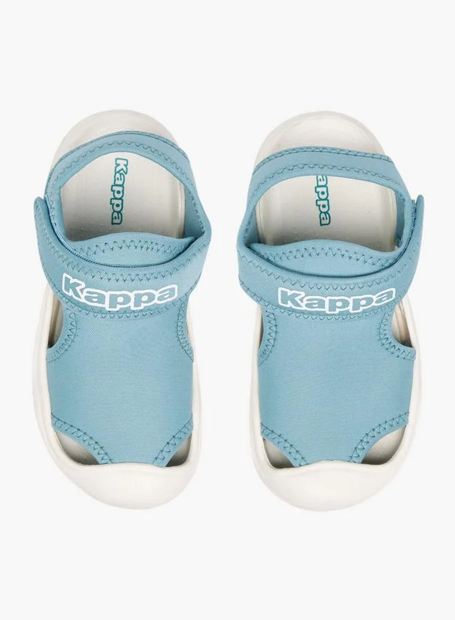 Kappa Girls' Logo Print Sandals with Hook and Loop Closure