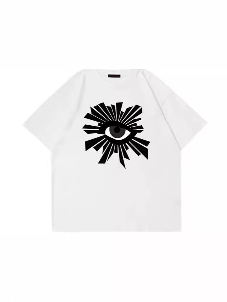 Eye Of Truth Super Wide Shape Small Collar Heavy Cotton Short-Sleeved T-Shirt Men'S Half-Sleeved T-Shirt - Image 2