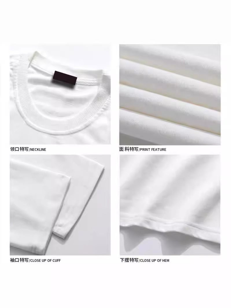 Eye Of Truth Super Wide Shape Small Collar Heavy Cotton Short-Sleeved T-Shirt Men'S Half-Sleeved T-Shirt - Image 4