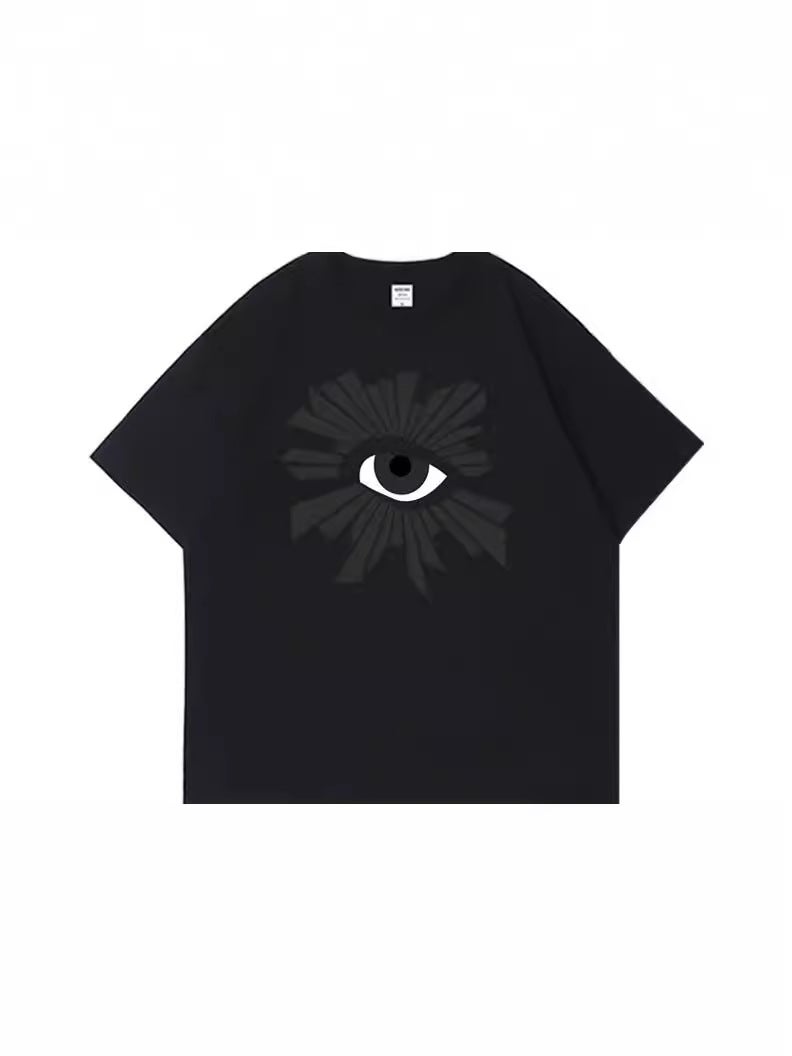 Eye Of Truth Super Wide Shape Small Collar Heavy Cotton Short-Sleeved T-Shirt Men'S Half-Sleeved T-Shirt - Image 3