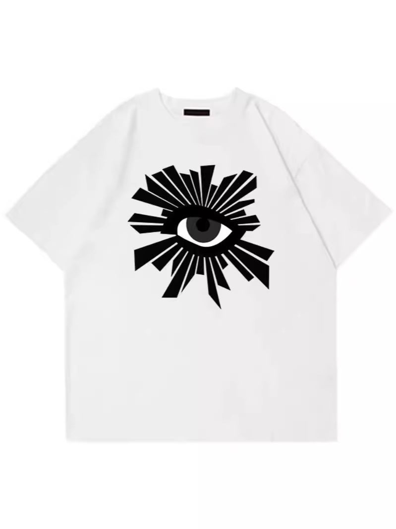 Eye Of Truth Super Wide Shape Small Collar Heavy Cotton Short-Sleeved T-Shirt Men'S Half-Sleeved T-Shirt - Image 5