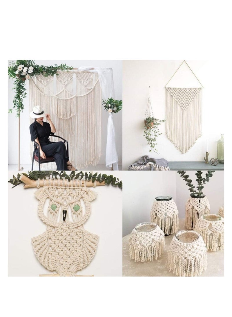 بريميفي حبل من القطن الأبيض بطول 3 مم، حبل قطني طويل متين طبيعي (3 مم × 100 متر) - Image 4