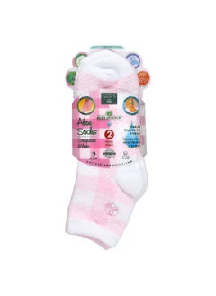 Earth Therapeutics, Aloe Moisture, Aloe Socks, Pink and White, 2 Pairs