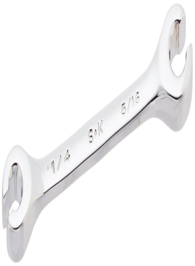 SK Tools USA 1/4" X 5/16", 6 Point, Regular, SuperKrome® Double Open End Wrench | F810 - Image 1