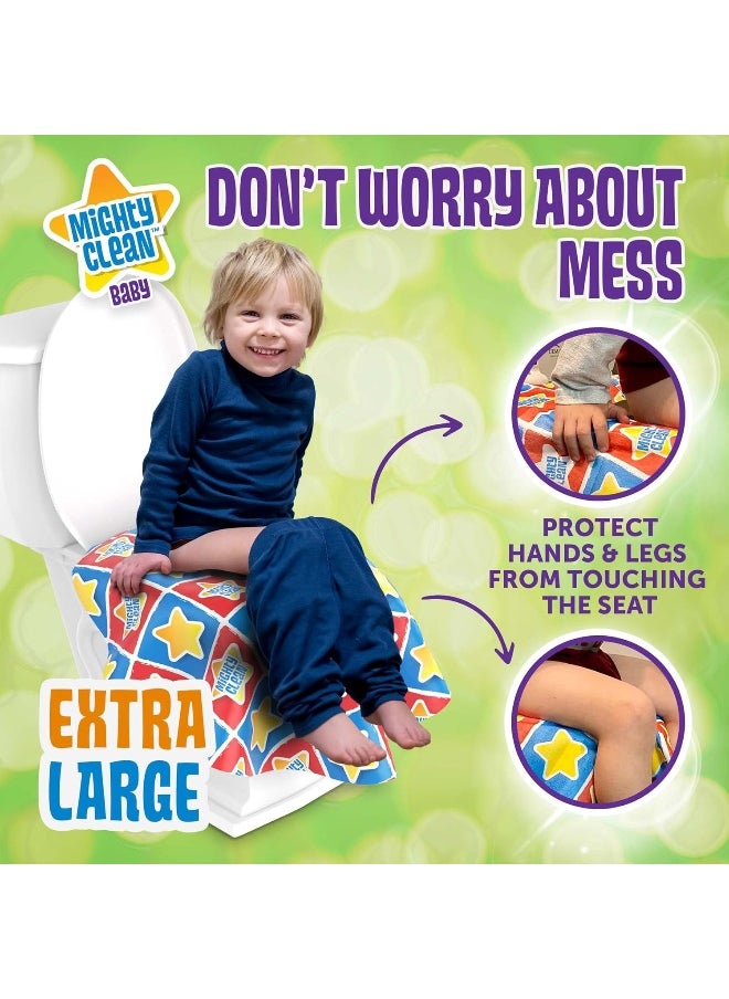 Mighty Clean Baby Mighty Clean Baby Disposable Value Pack Of Toilet Seat Covers XL - 40 Pack Large Individually Wrapped Waterproof Covers  - Image 5