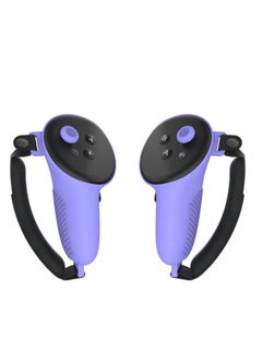 Generic Silicone Protective Cover Shell Case For Meta Quest 3 VR Headset Head Face Cover Eye Pad Handle Grip Button Cap VR Accessories (Purple)  - Image 2