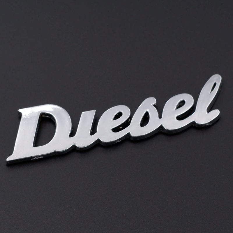 Asraw Chrome Finish Car Fuel Tank Sticker - Fuel Tank Logo Emblem Badge Monogram Universal for Car (Diesel 3x8.5cm) - Image 5