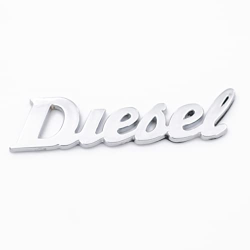 Asraw Chrome Finish Car Fuel Tank Sticker - Fuel Tank Logo Emblem Badge Monogram Universal for Car (Diesel 3x8.5cm) - Image 3
