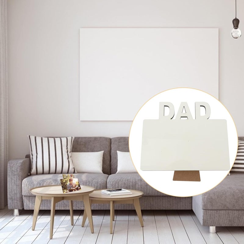 Unique Engraved Wooden Dad Photo Frame White Wood Wall Mount and Tabletop Display with Support Bracket for Father’s Day - Image 5