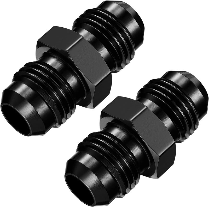 SYKRSS 6AN Male Flare Coupler Union Fitting - 2 Pack - Image 1