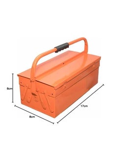 BOSNEY Bosney High Grade Metal Tool Box for ToolsTool Kit Box for Home and GarageTool Box Without Tools5 Compartment Orange  - Image 5