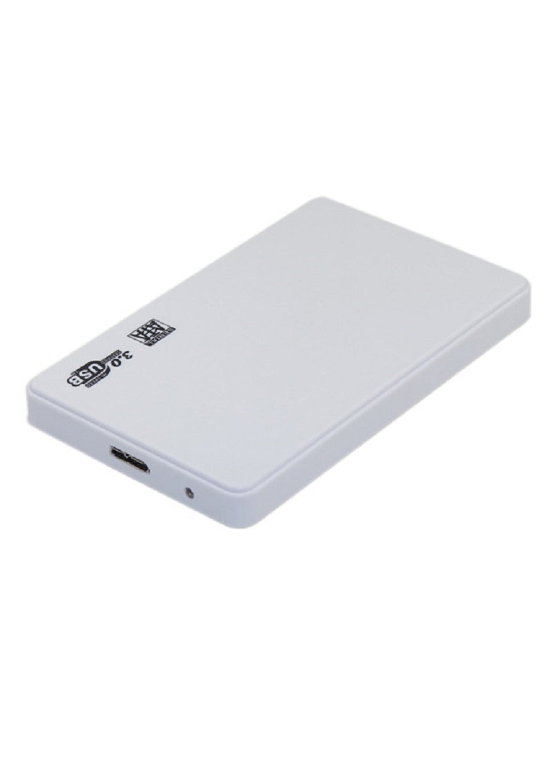 Portable SSD HDD Enclosure High-Speed USB 3.0 White