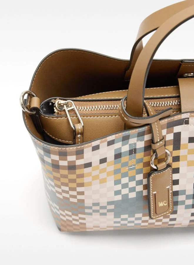 PARFOIS CHECKERED TOTE BAG
