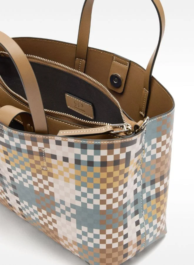 PARFOIS CHECKERED TOTE BAG