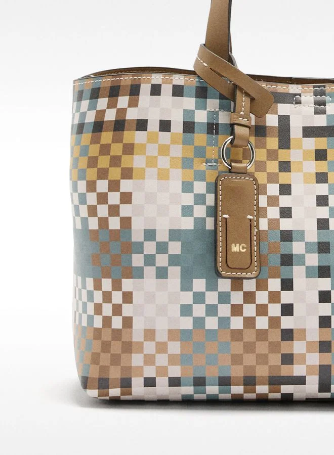 PARFOIS CHECKERED TOTE BAG