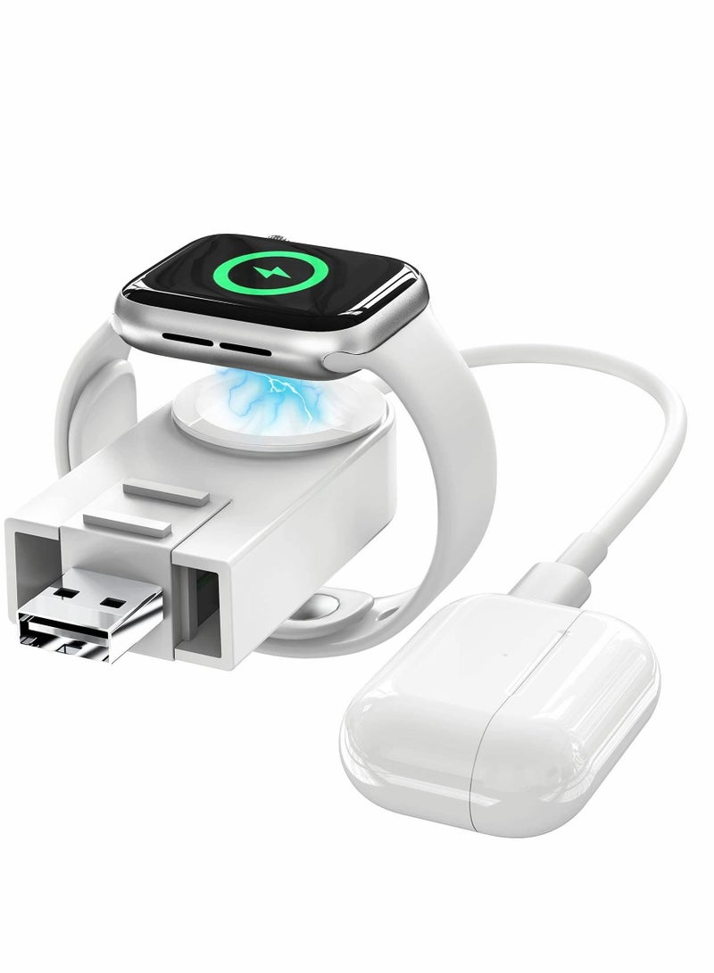 Portable Watch Charger for Apple Wireless Usb Charging Cable Cord Compatible with Iwatch Series 6/se/5/4/3/2/1, Iphone 12/11/pro/x, and Ipad - Image 1