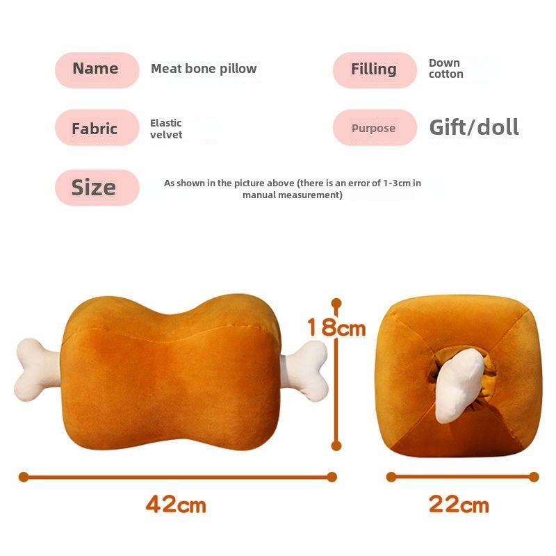 Meat Bone Nap Pillow Can Be Inserted into the Student Nap, Personalized Pillow Can Be Used to Sleep on the Table, Boys' Bone Pillow(Meat bone pillow [bone can be removed and inserted]], About 42*22*18cm) - Image 5
