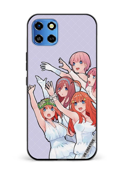 Protective Case Cover For Infinix Smart 6 HD Go Toubun No Hanayom Design Multicolour