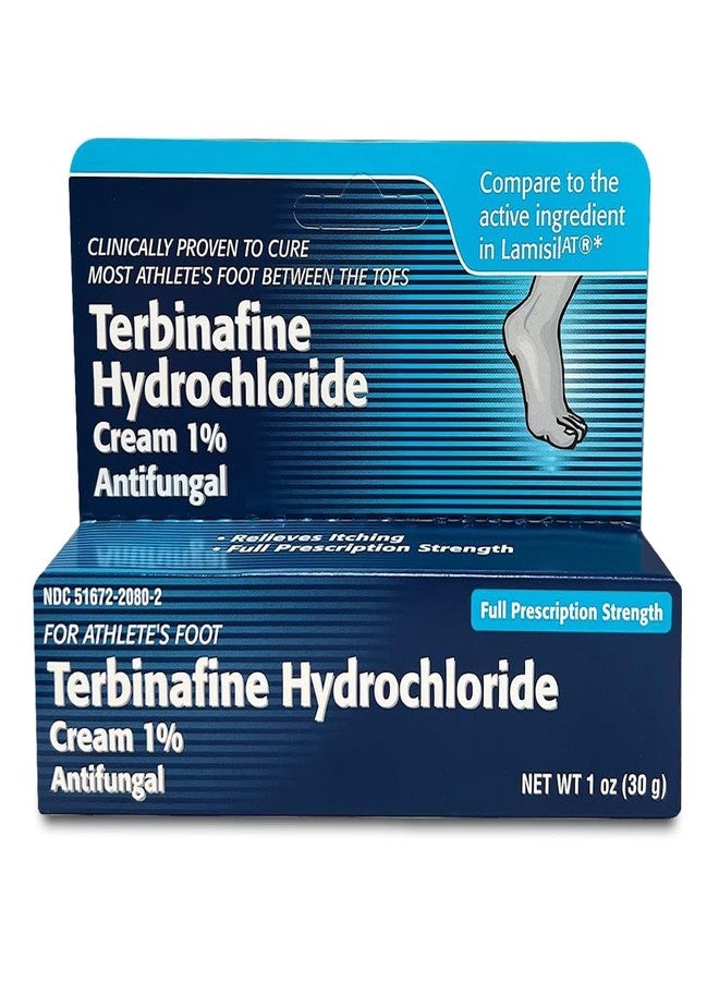 Taro Terbinafine Hydrochloride antifungal Cream 1% - Athletes Foot Cream Extra Strength, relieves itching & Burning, Cures Most Athlete's Foot, Jock Itch & Ringworm 1 oz - Image 1
