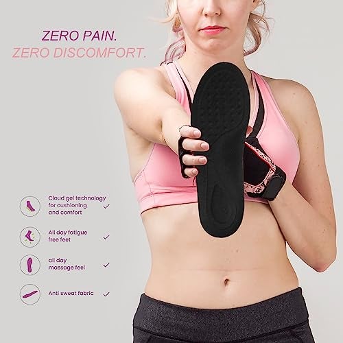Dizgoy 4D Foam and Gel Ped insole for shoes men and Women Replacement Shoe Inserts for Sports Sneakers Casual Shoes Absorption Comfortable Insole Formal & Safety Shoes insoles (Man (EU Size 40-45)) - Image 2