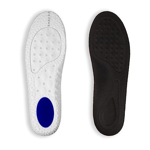 Dizgoy 4D Foam and Gel Ped insole for shoes men and Women Replacement Shoe Inserts for Sports Sneakers Casual Shoes Absorption Comfortable Insole Formal & Safety Shoes insoles (Man (EU Size 40-45)) - Image 1