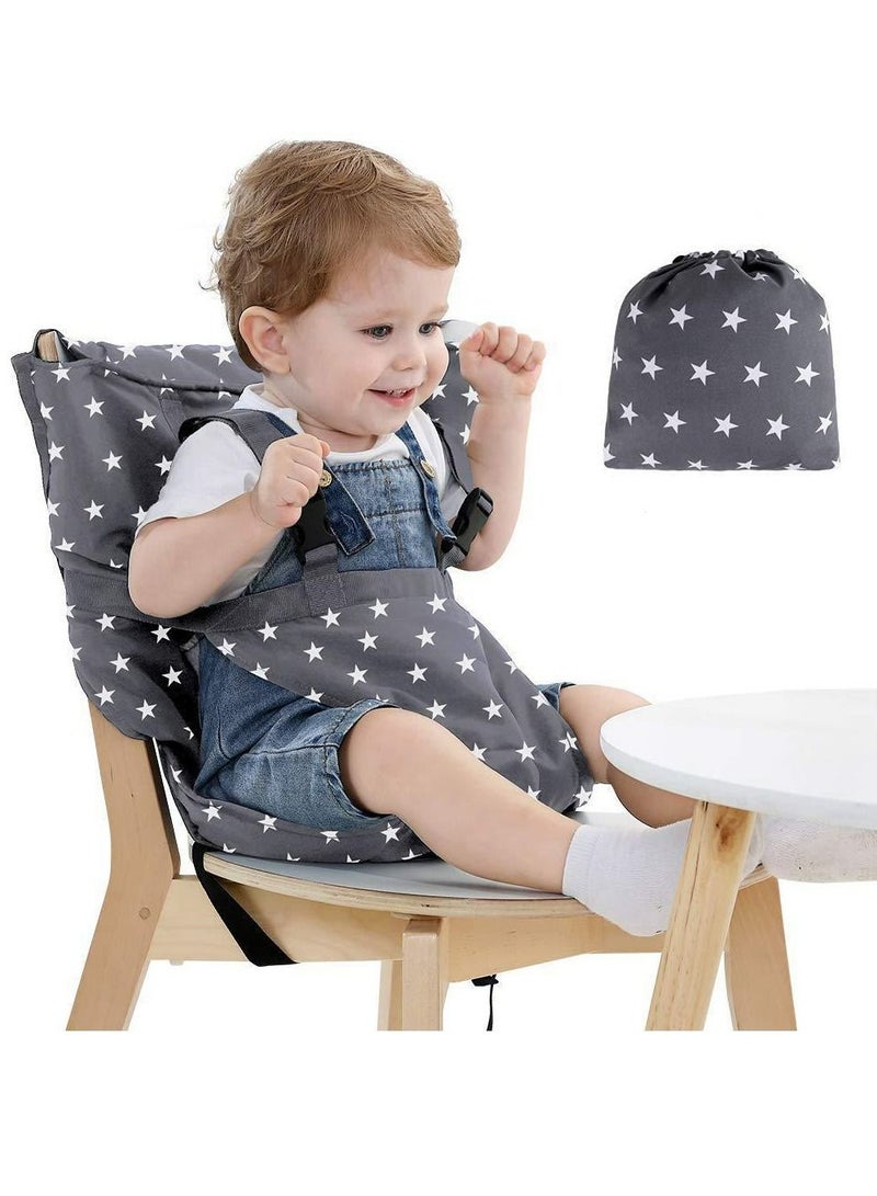 Cool Baby COOLBABY Baby Portable High Chair Travel Strap Seat Suitable For Toddler Feeding With Safe Washable Cloth Strap With Adjustable Shoulder Strap - Image 1