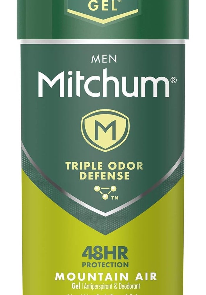 Revlon Mitchum Men Triple Odor Defense Gel Antiperspirant Deodorant, Mountain Air - 3.4 oz - Image 1