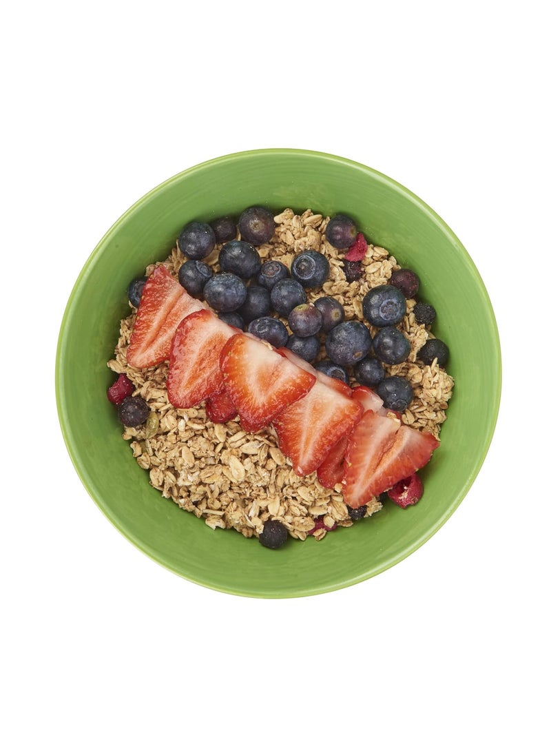 KitchenCraft KitchenCraft Glazed Stoneware Bowls for thinKitchen:, Moroccan Stripe Pattern, Multi Colour Ceramic Bowls with Footed Base, Microwave & Dishwasher Safe, 15.7 cm  - Image 2