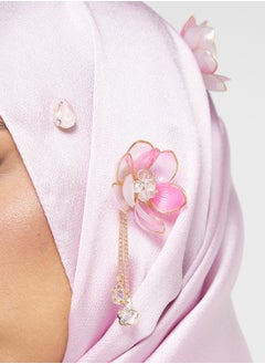 Khizana Floral Embellished Long Hijab Scarf  - Image 4